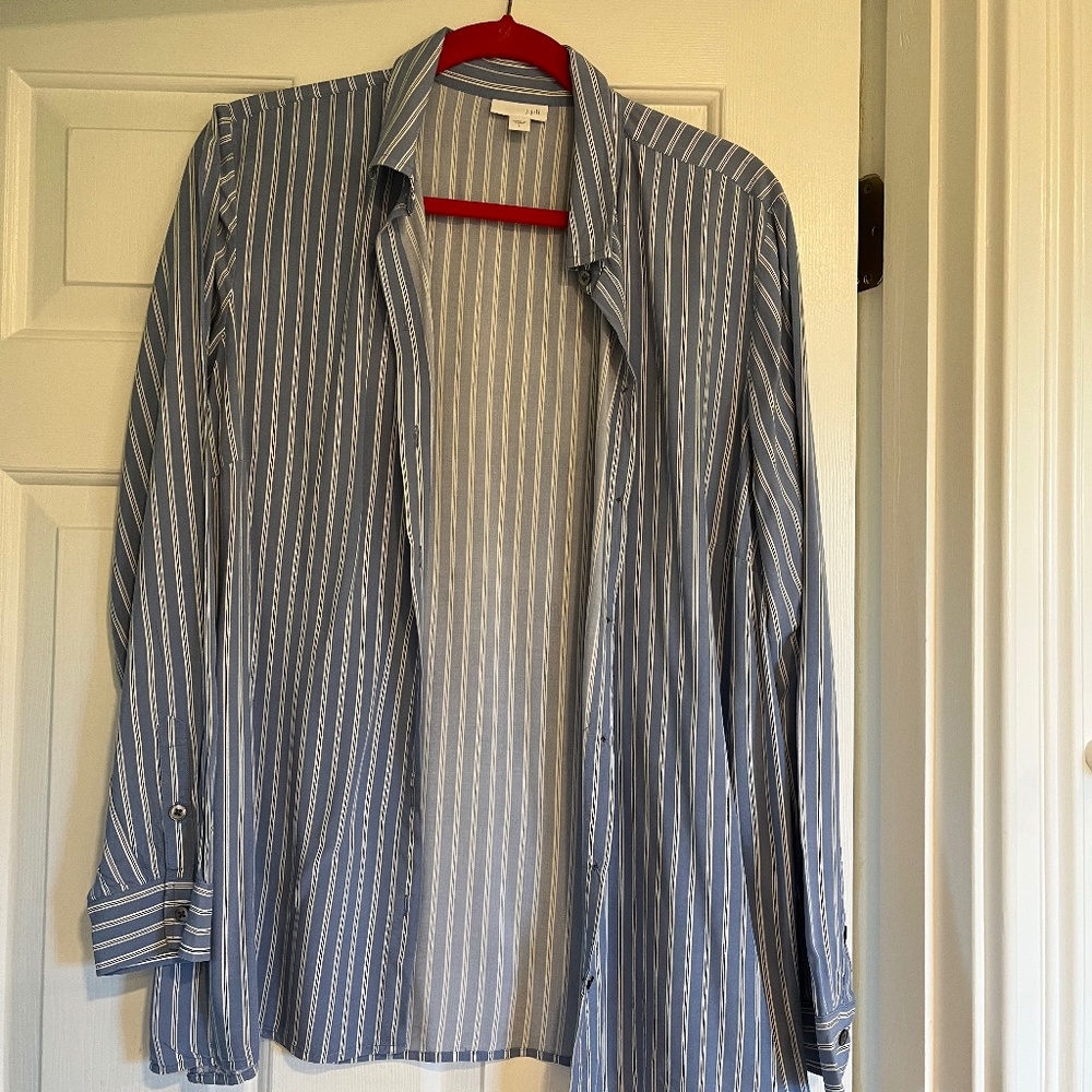 J Jill Blue striped Blouse